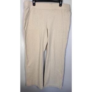 Duluth Trading Co. NoGA Naturale Cotton Knit Pants OatmealWide Leg XL X 29
